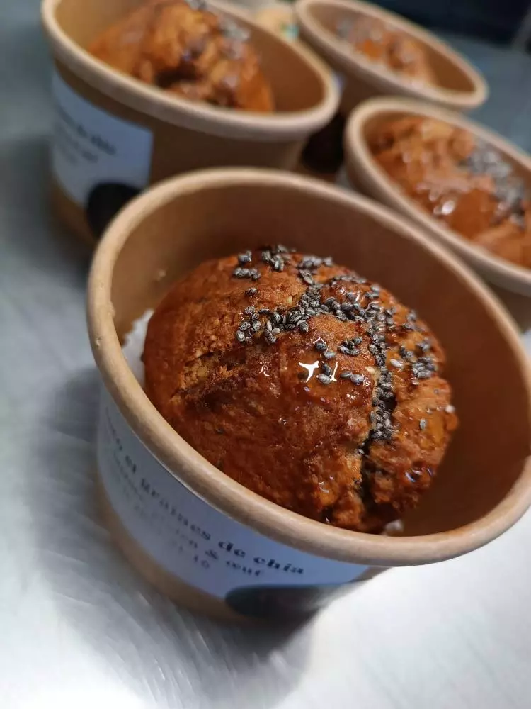 Photo du produit 🐝 Muffins à la noix de coco, miel et graines de chia